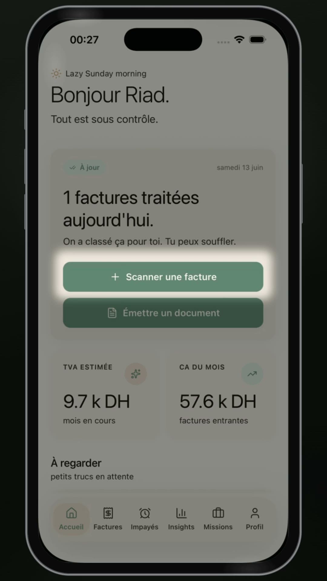 Visite complète — application iOS